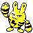 Elekid front-facing sprite from Pokémon Crystal