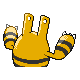 Elekid back-facing sprite from Pokémon Diamond