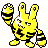 Elekid front-facing sprite from Pokémon Silver