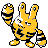 Elekid shiny front-facing sprite from Pokémon Silver
