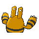 Elekid back-facing sprite from Pokémon SoulSilver