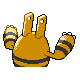 Elekid back-facing sprite from Pokémon Platinum