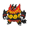 Emboar front-facing sprite from Pokémon White 2