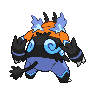Emboar shiny back-facing sprite from Pokémon White 2