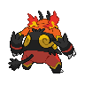 Emboar back-facing sprite from Pokémon Black