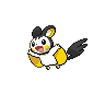 Emolga front-facing sprite from Pokémon Black