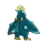 Empoleon shiny back-facing sprite from Pokémon White 2