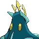 Empoleon shiny back-facing sprite from Pokémon Diamond