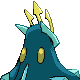 Empoleon shiny back-facing sprite from Pokémon SoulSilver