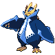 Empoleon front-facing sprite from Pokémon Platinum