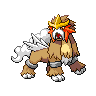 Entei front-facing sprite from Pokémon White