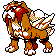 Entei front-facing sprite from Pokémon Crystal