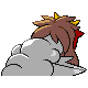 Entei back-facing sprite from Pokémon Diamond