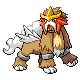 Entei front-facing sprite from Pokémon Diamond