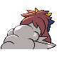 Entei shiny back-facing sprite from Pokémon Diamond