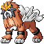 Entei shiny front-facing sprite from Pokémon Emerald