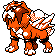 Entei front-facing sprite from Pokémon Silver