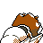 Entei shiny back-facing sprite from Pokémon Silver