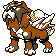 Entei shiny front-facing sprite from Pokémon Silver