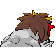 Entei back-facing sprite from Pokémon HeartGold
