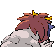 Entei shiny back-facing sprite from Pokémon HeartGold