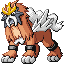 Entei shiny front-facing sprite from Pokémon Sapphire