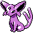 Espeon front-facing sprite from Pokémon Crystal