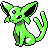 Espeon shiny front-facing sprite from Pokémon Crystal