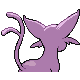 Espeon back-facing sprite from Pokémon Pearl
