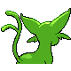 Espeon shiny back-facing sprite from Pokémon Pearl
