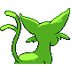 Espeon shiny back-facing sprite from Pokémon Platinum