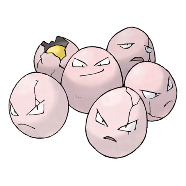 Exeggcute, the Egg Pokémon — Grass/Psychic-type Pokémon official artwork