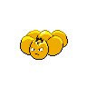 Exeggcute shiny back-facing sprite from Pokémon White 2