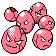 Exeggcute front-facing sprite from Pokémon Crystal