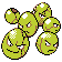 Exeggcute shiny front-facing sprite from Pokémon Crystal