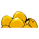 Exeggcute shiny back-facing sprite from Pokémon Pearl