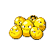 Exeggcute shiny front-facing sprite from Pokémon Pearl