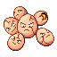 Exeggcute front-facing sprite from Pokémon Emerald