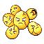 Exeggcute shiny front-facing sprite from Pokémon Emerald