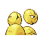 Exeggcute shiny back-facing sprite from Pokémon FireRed