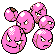 Exeggcute front-facing sprite from Pokémon Silver
