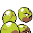 Exeggcute shiny back-facing sprite from Pokémon Silver