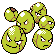Exeggcute shiny front-facing sprite from Pokémon Silver