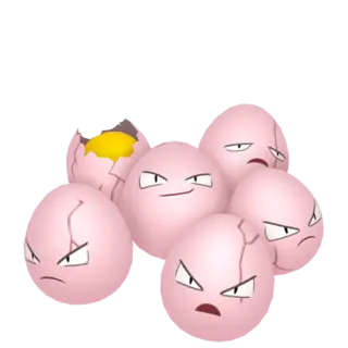 Exeggcute front-facing sprite from Pokémon Omega Ruby
