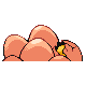 Exeggcute back-facing sprite from Pokémon Platinum