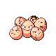 Exeggcute front-facing sprite from Pokémon Platinum