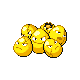 Exeggcute shiny front-facing sprite from Pokémon Platinum