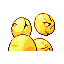 Exeggcute shiny back-facing sprite from Pokémon Ruby