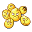 Exeggcute shiny front-facing sprite from Pokémon Ruby