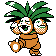 Exeggutor front-facing sprite from Pokémon Silver